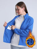 Esmee | Women's Solid Colour Plush-Lined Zip-Up Jacket with Pockets