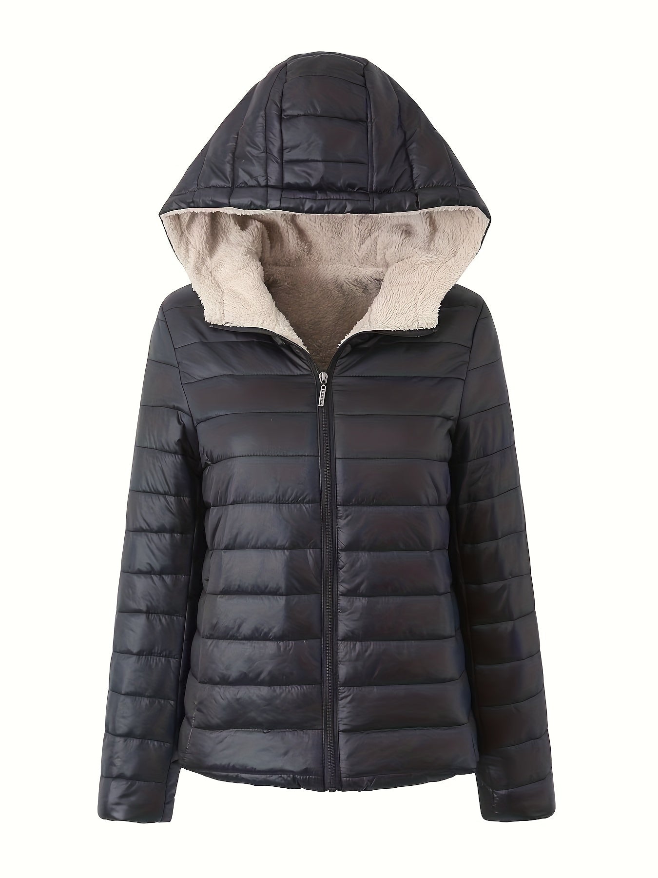 Isabel | Women's Warm Zip-Up Puffer Jacket with Faux Fur Lining