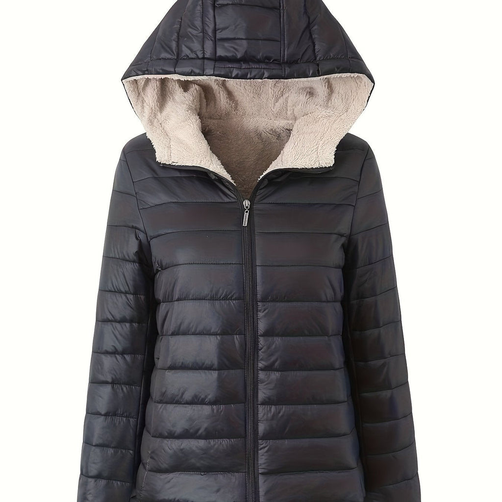 Isabel | Women's Warm Zip-Up Puffer Jacket with Faux Fur Lining