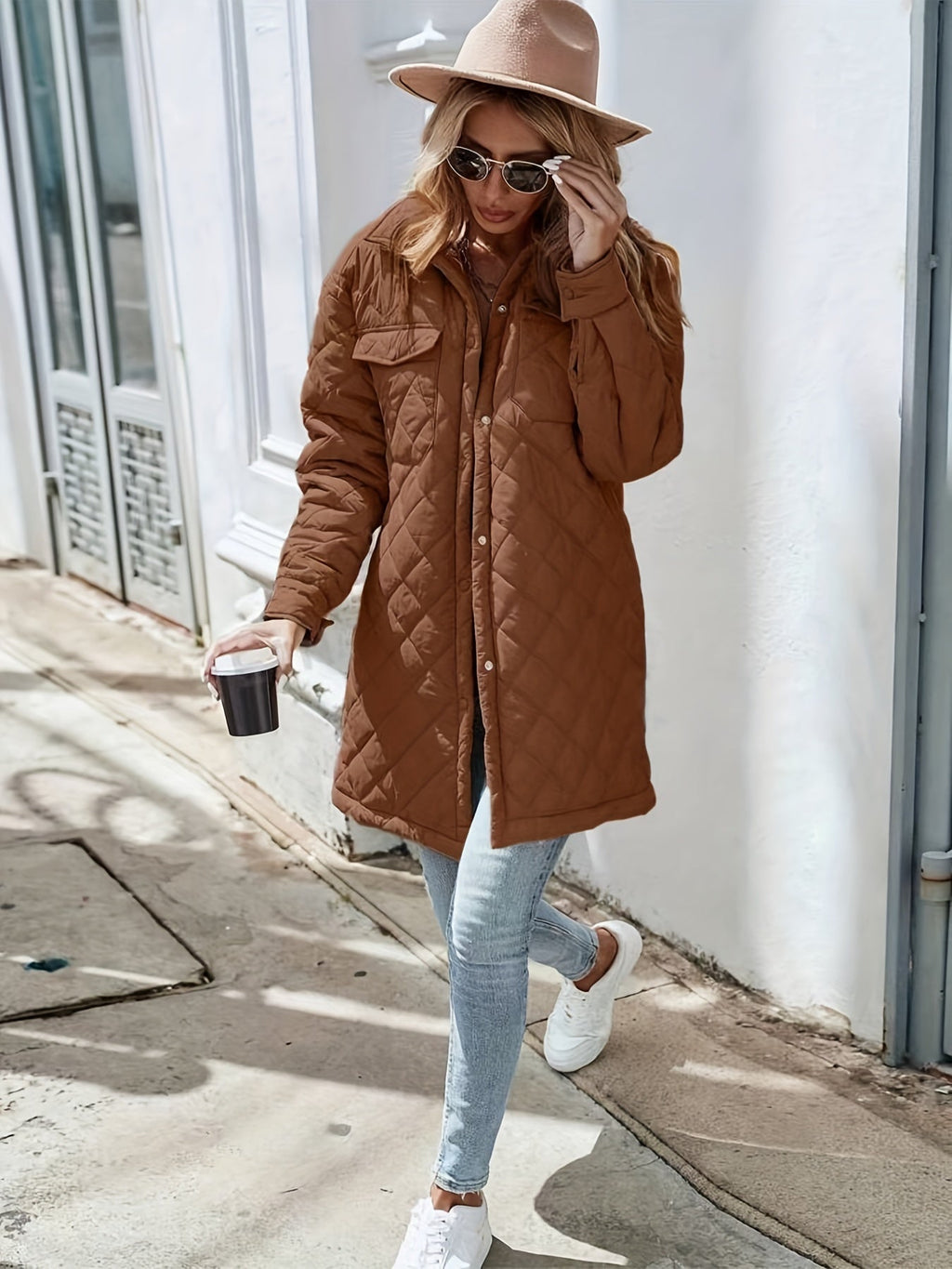 Noa | Women's Solid Colour Quilted Puffer Jacket