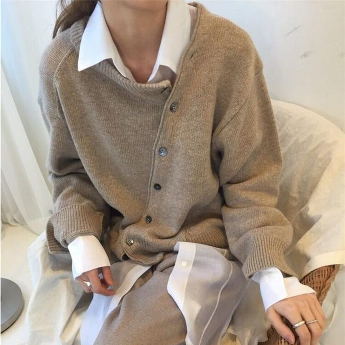 Noor | Women's Asymmetric Knitted Cardigan