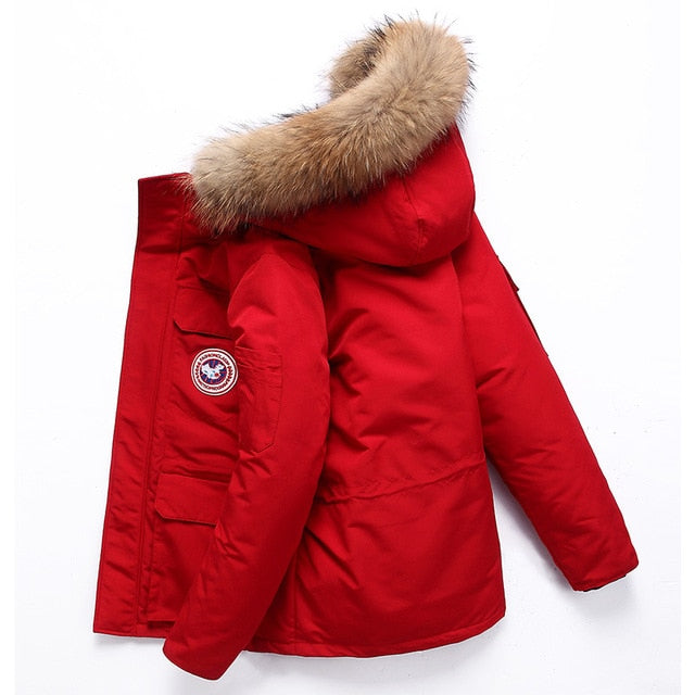 Men's Down Jacket | Short Hooded Padded Winter Coat