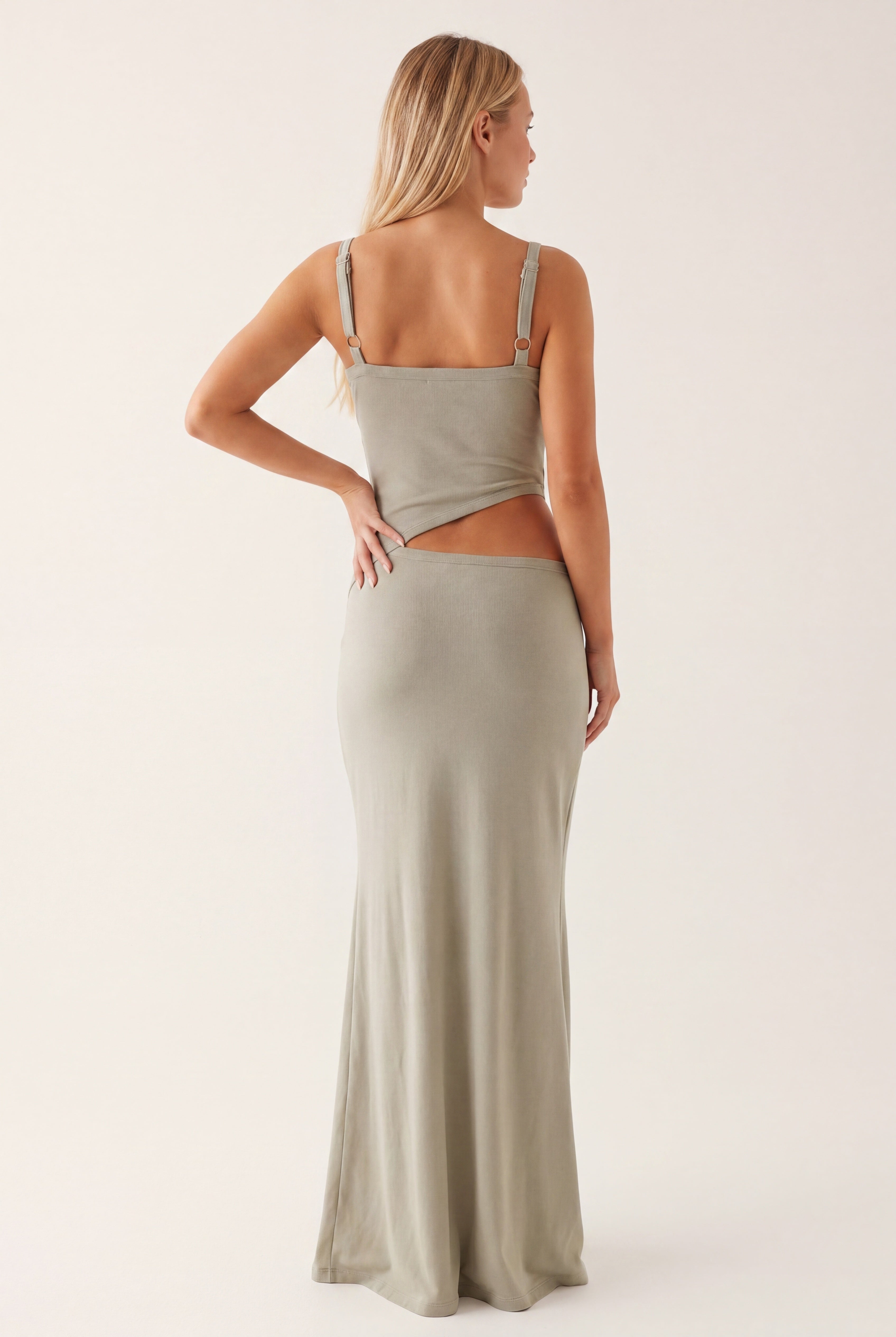 Jocelyn Maxi Dress | Open Back and Tie Detail with Elegant Flair