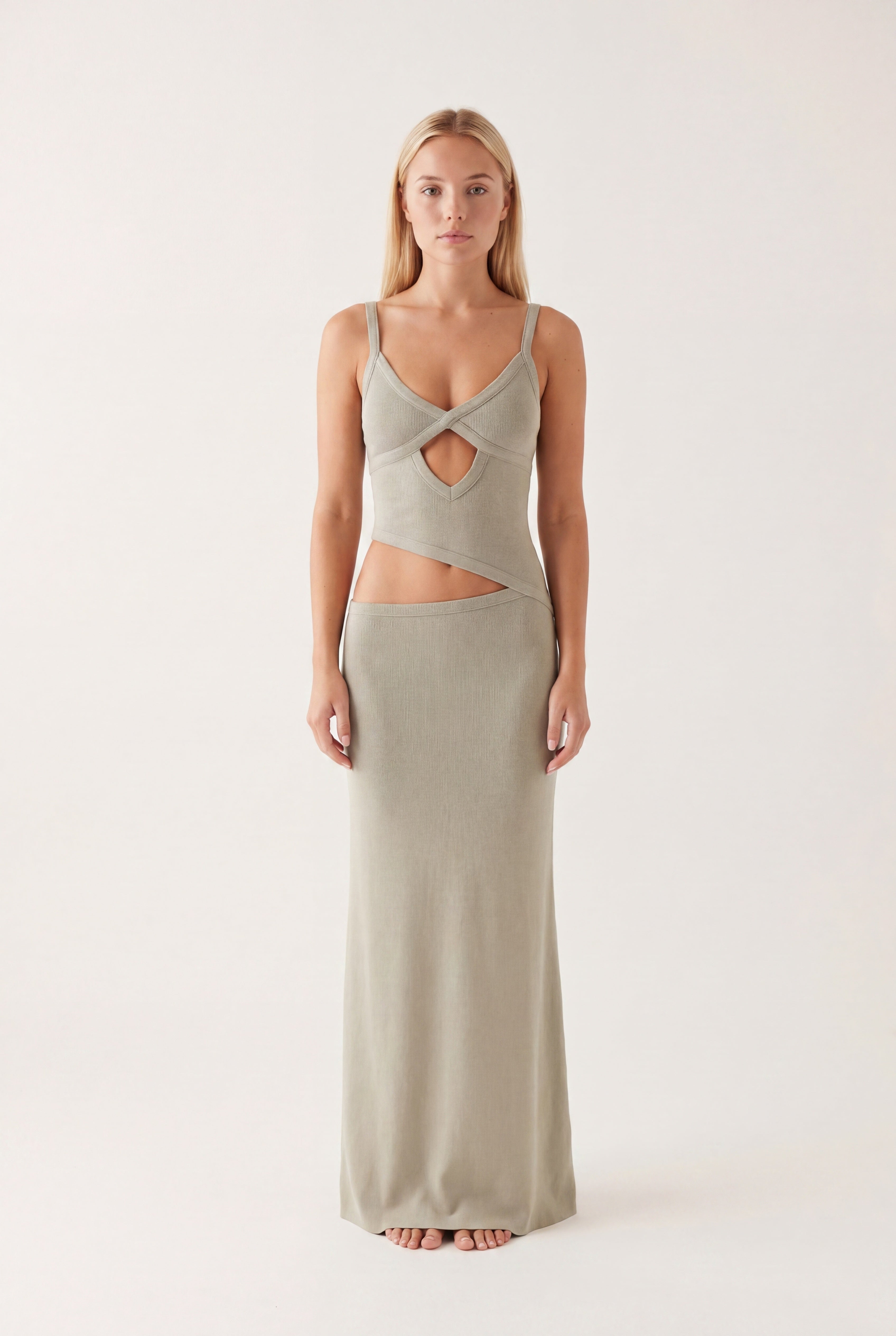 Jocelyn Maxi Dress | Open Back and Tie Detail with Elegant Flair