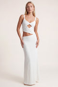 Jocelyn Maxi Dress | Open Back and Tie Detail with Elegant Flair