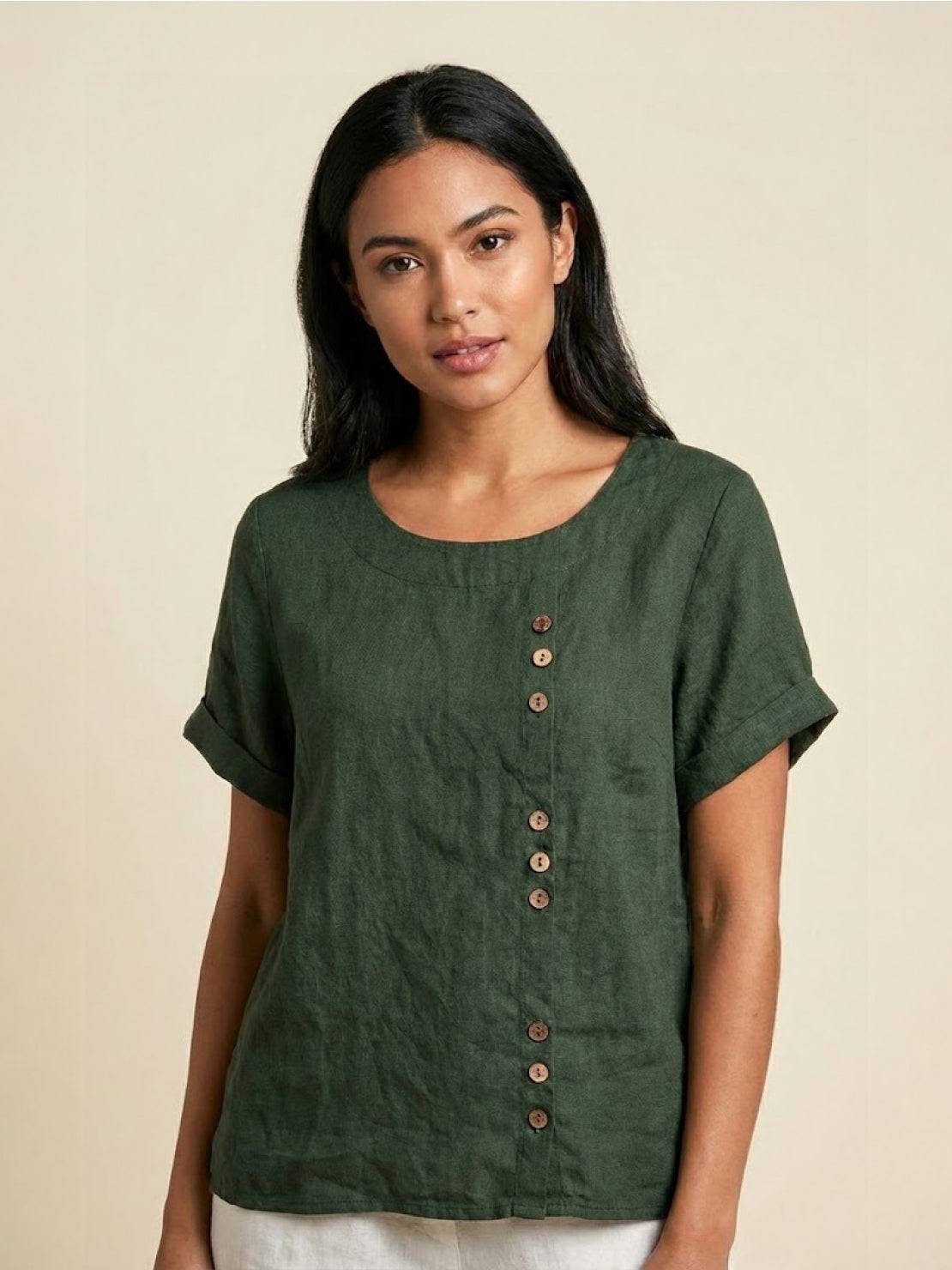 Foreen Relaxed Round-Neck Top