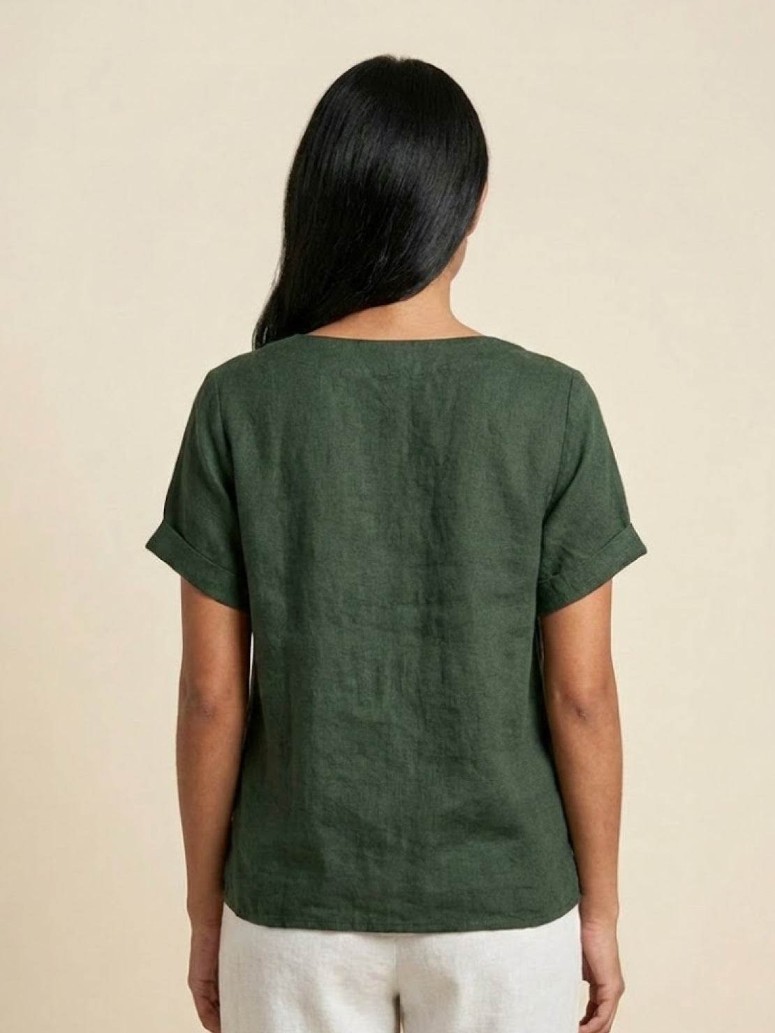 Foreen Relaxed Round-Neck Top