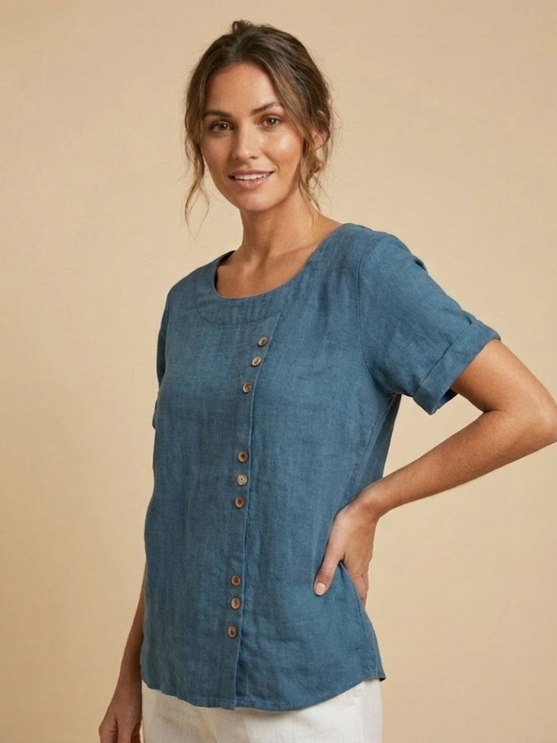 Foreen Relaxed Round-Neck Top