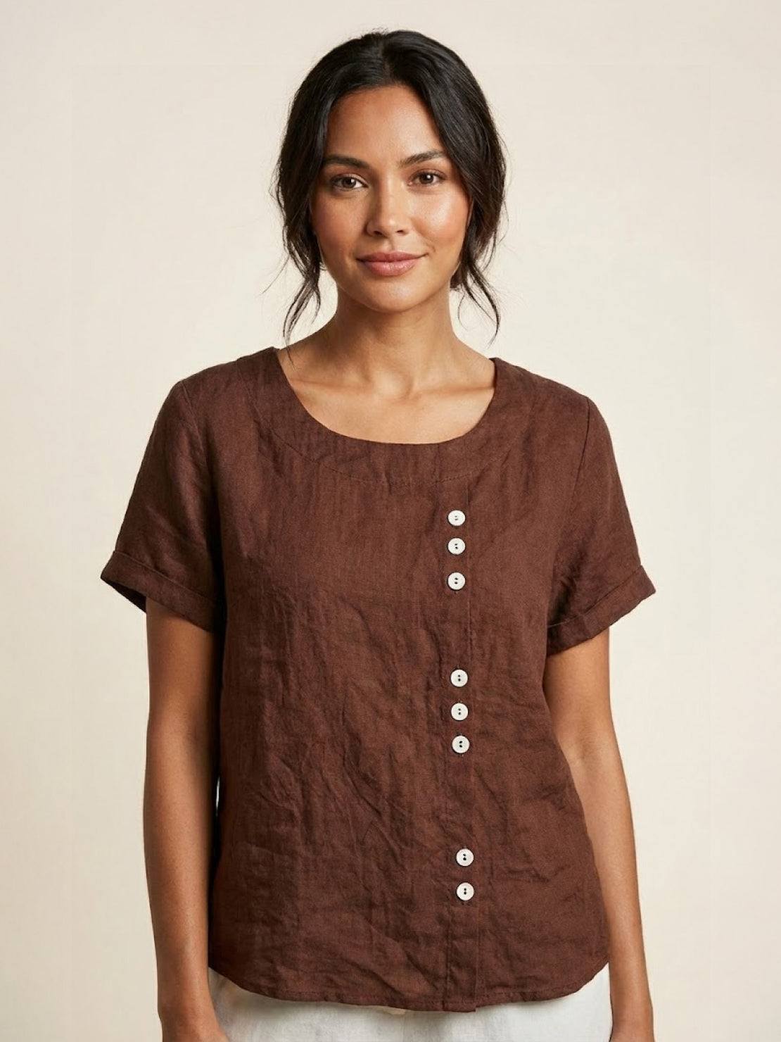 Foreen Relaxed Round-Neck Top