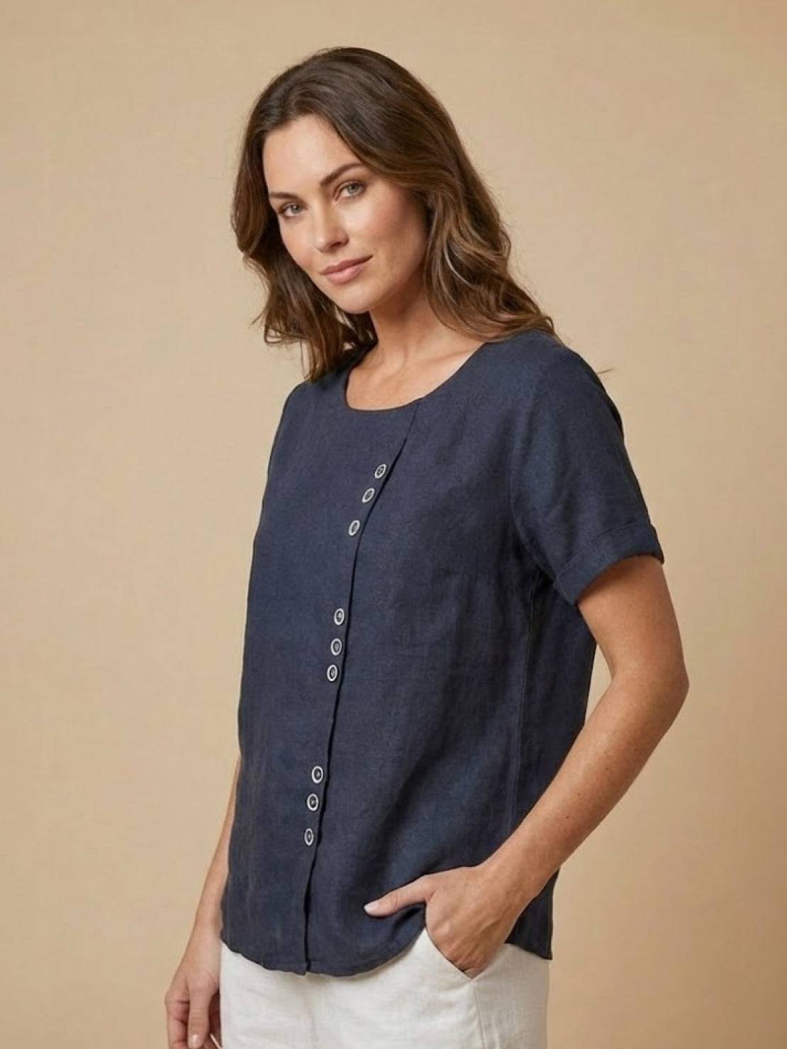 Foreen Relaxed Round-Neck Top