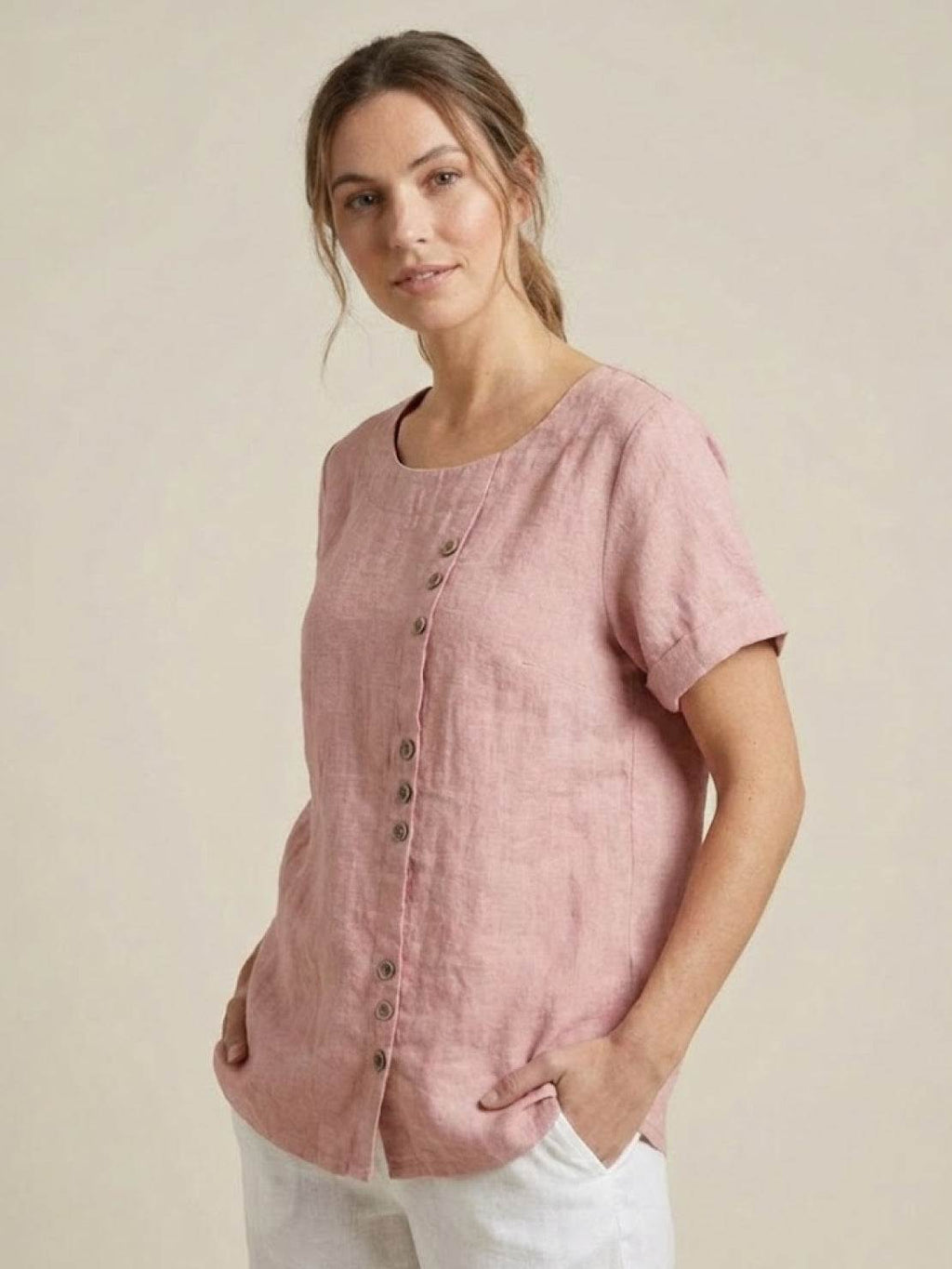 Foreen Relaxed Round-Neck Top