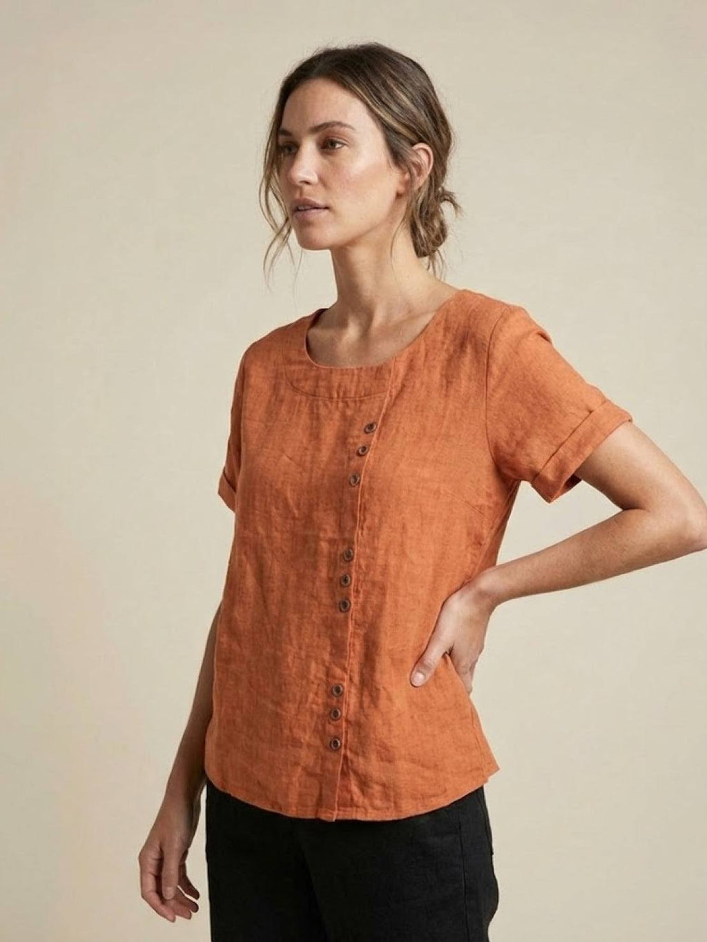 Foreen Relaxed Round-Neck Top
