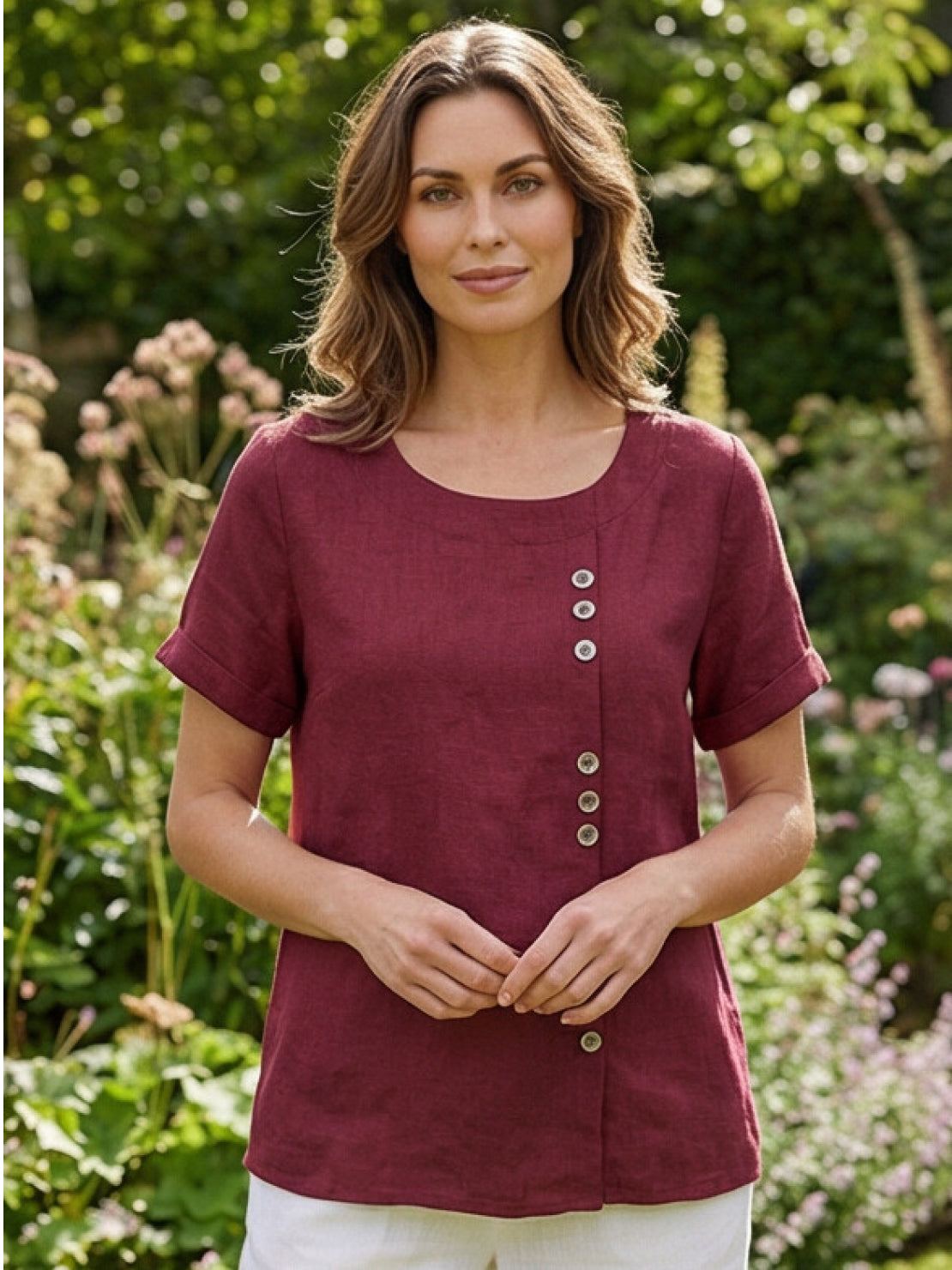 Foreen Relaxed Round-Neck Top