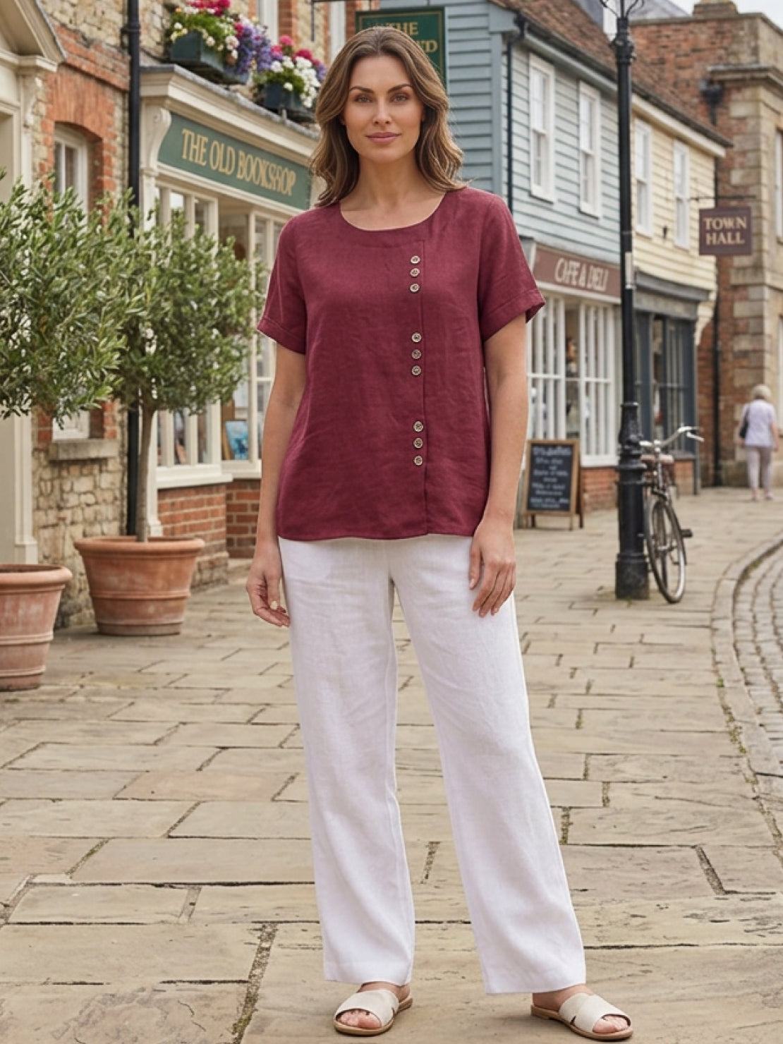 Foreen Relaxed Round-Neck Top