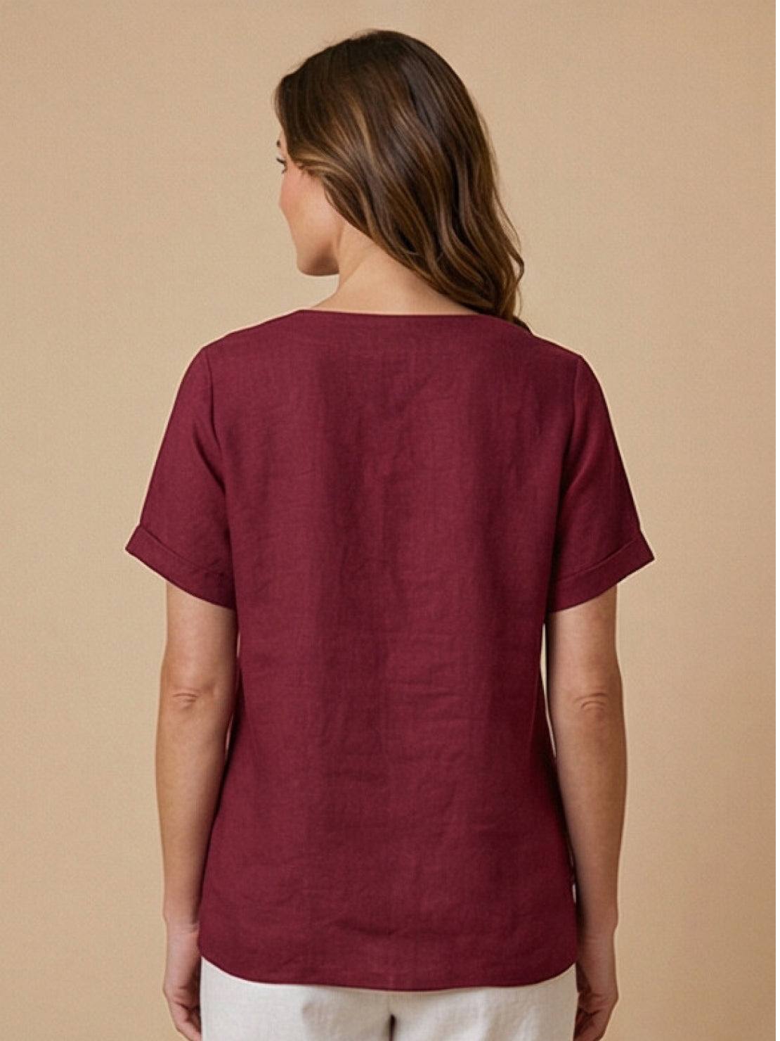 Foreen Relaxed Round-Neck Top