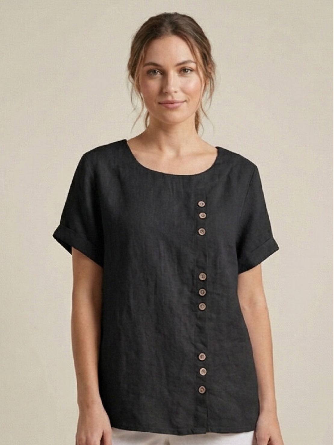 Foreen Relaxed Round-Neck Top