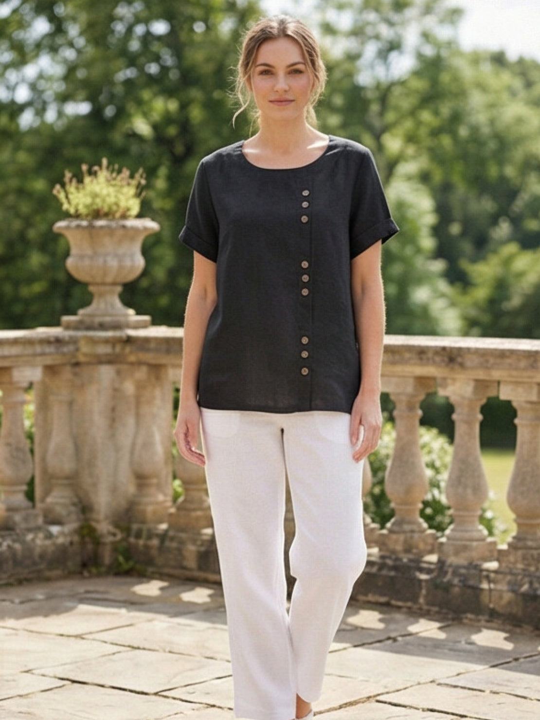 Foreen Relaxed Round-Neck Top