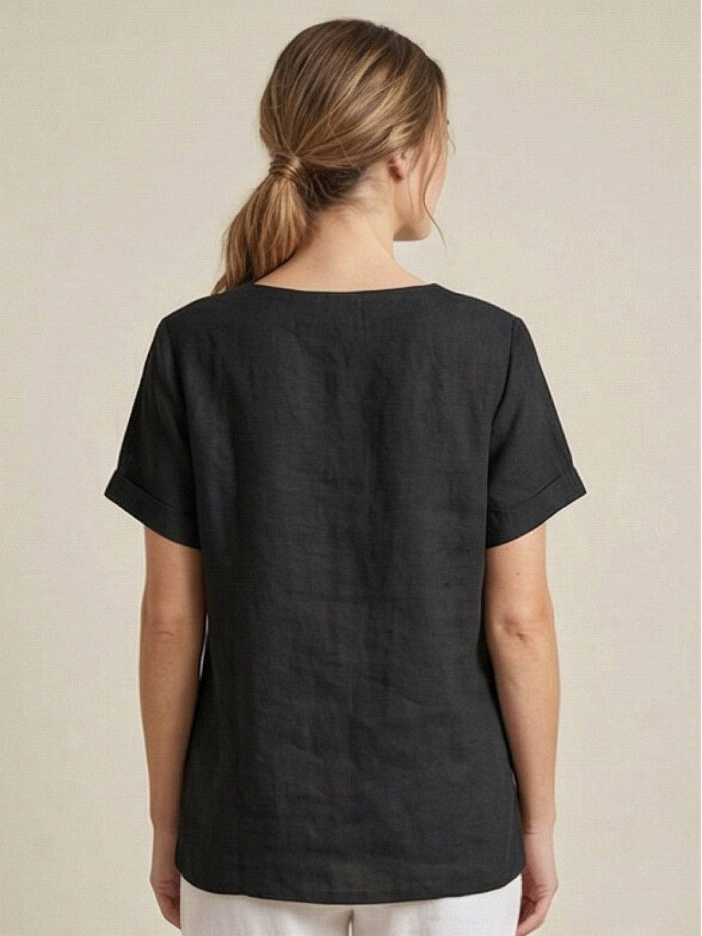 Foreen Relaxed Round-Neck Top