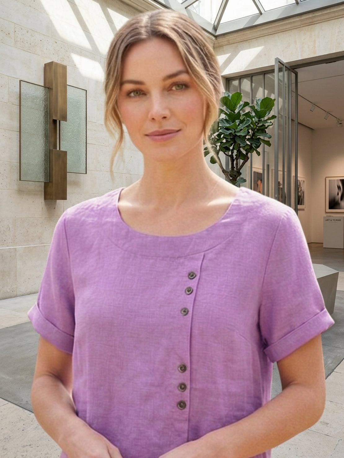 Foreen Relaxed Round-Neck Top