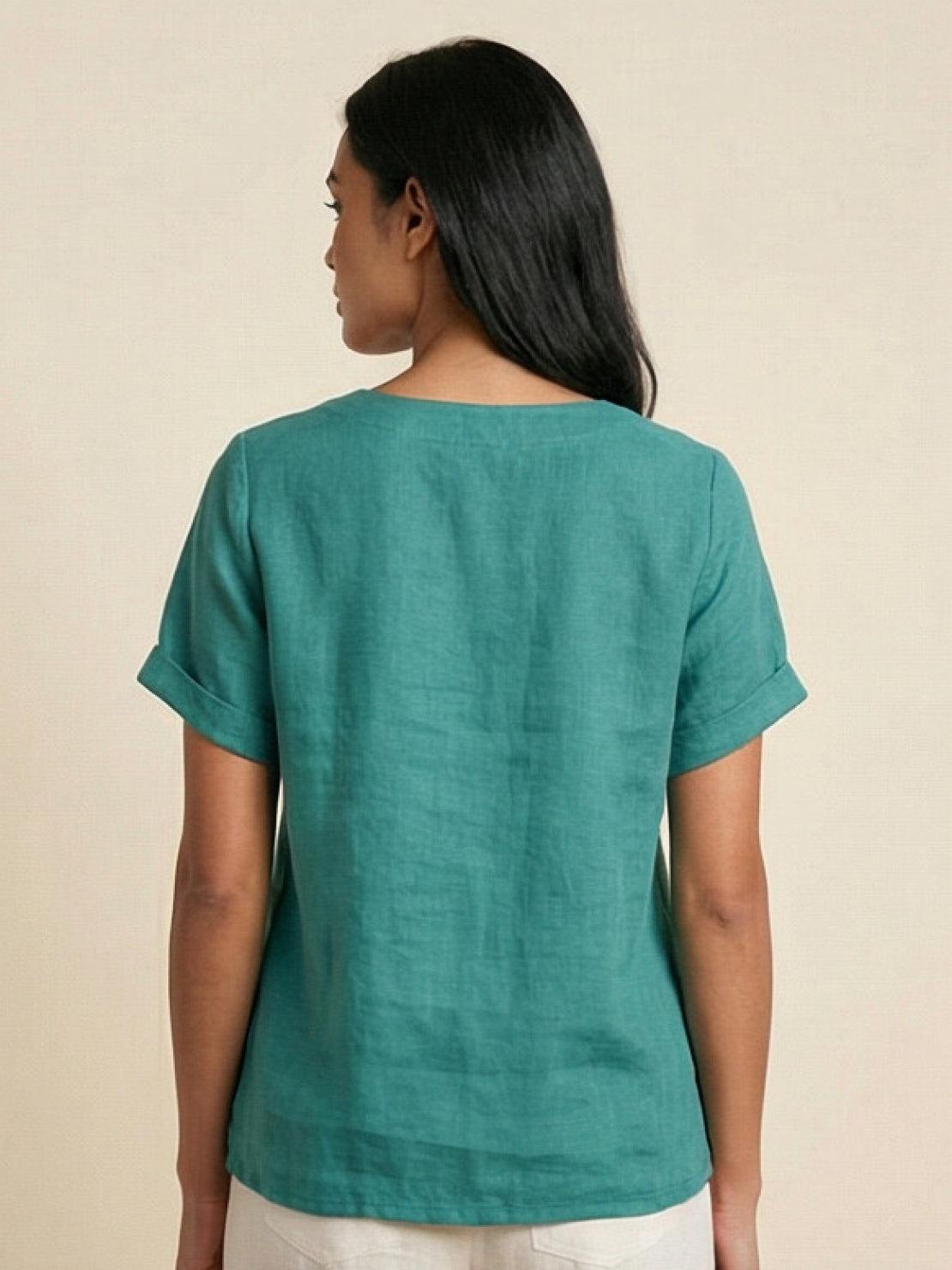 Foreen Relaxed Round-Neck Top
