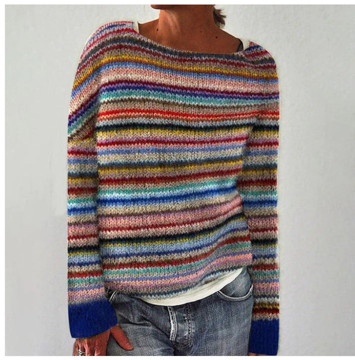 Roos | Women's Striped Crew Neck Jumper