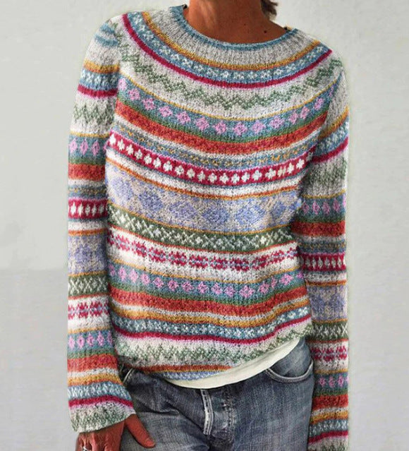 Roos | Women's Striped Crew Neck Jumper