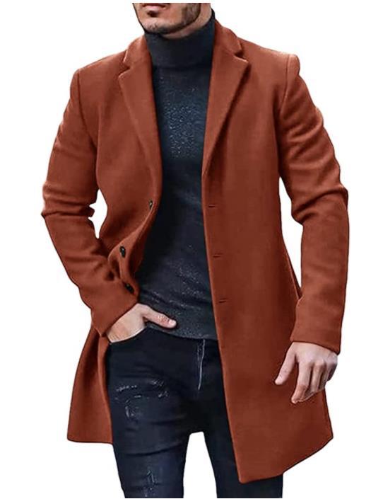 Sander | Men's Tailored Long Wool Trench Coat