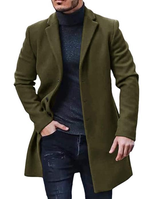 Sander | Men's Tailored Long Wool Trench Coat