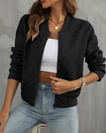 Sanne | Women's Quilted Zip-Up Long Sleeve Bomber Jacket