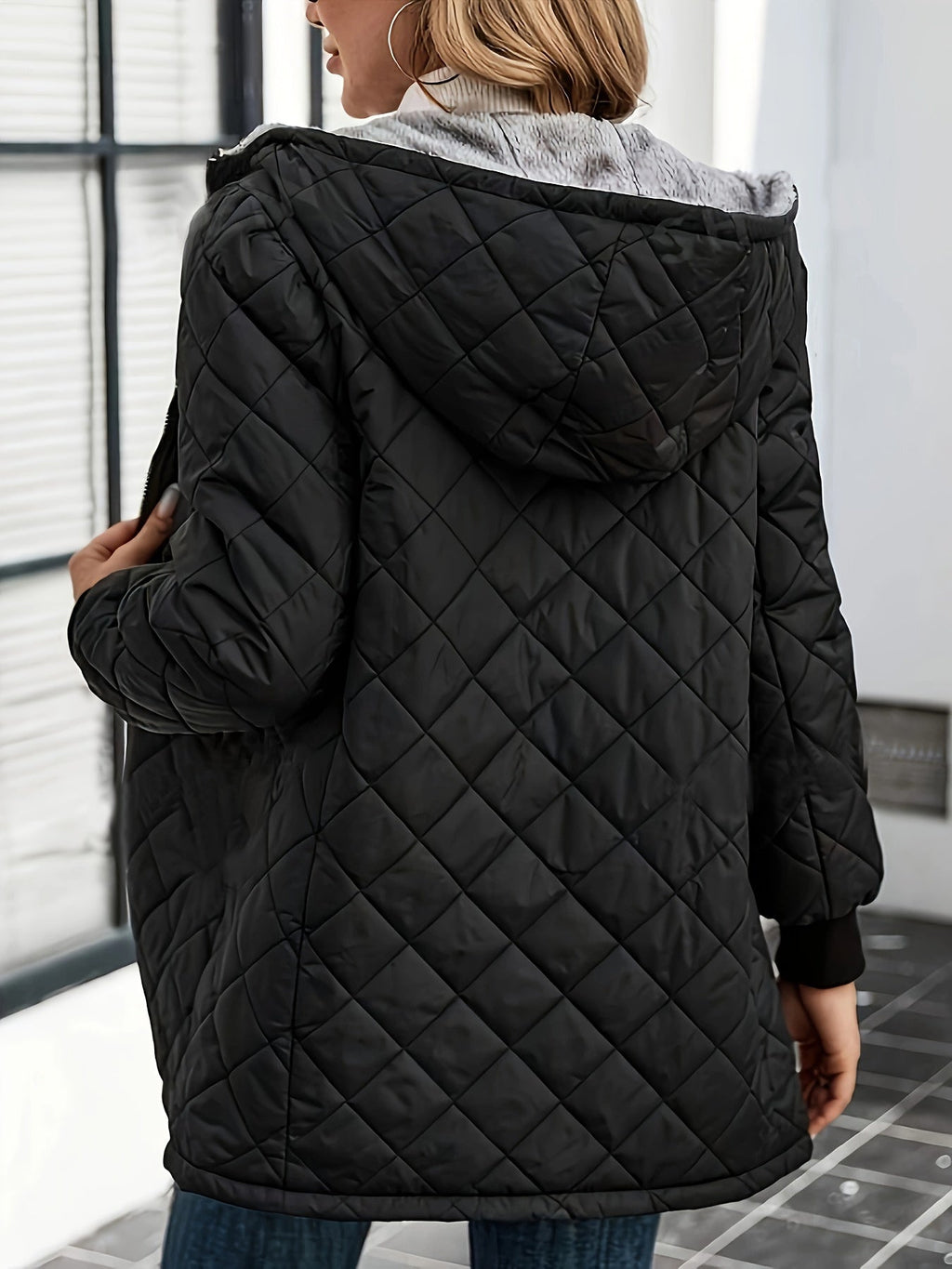 Sophie | Women's Geometric Pattern Puffer Jacket