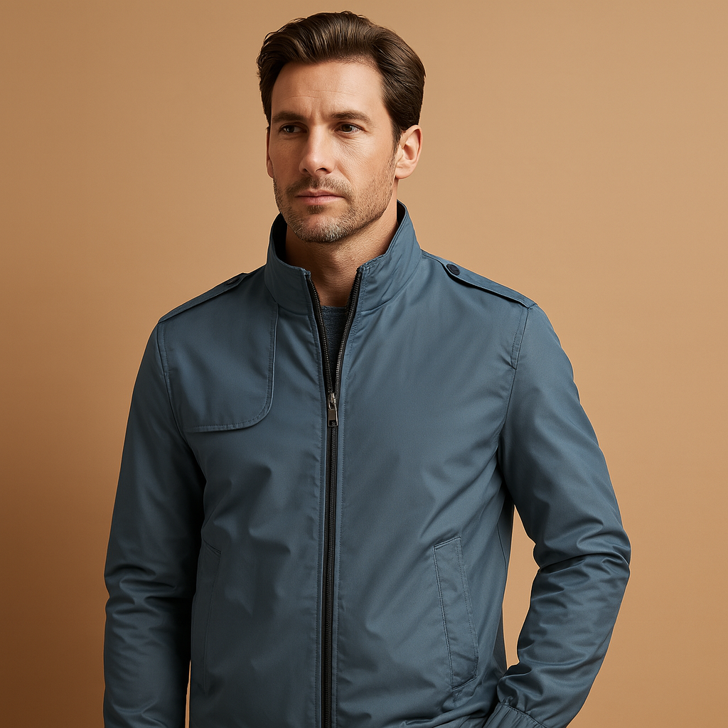 Lightweight Jacket with Stand Collar