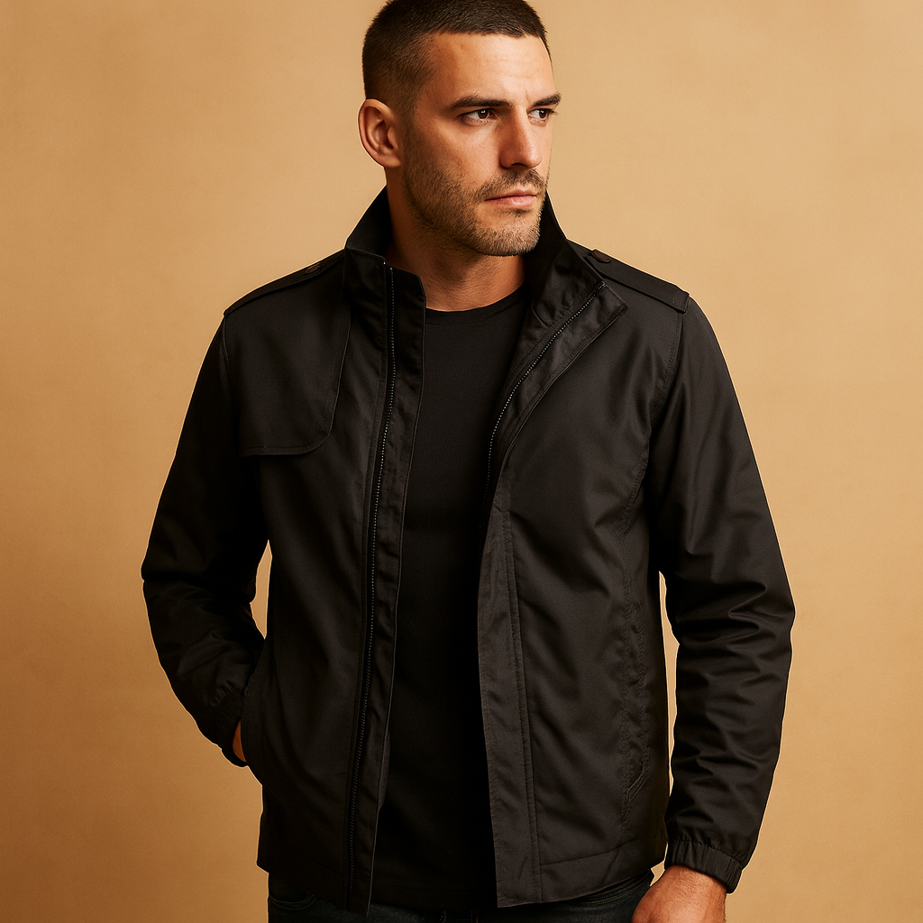 Lightweight Jacket with Stand Collar