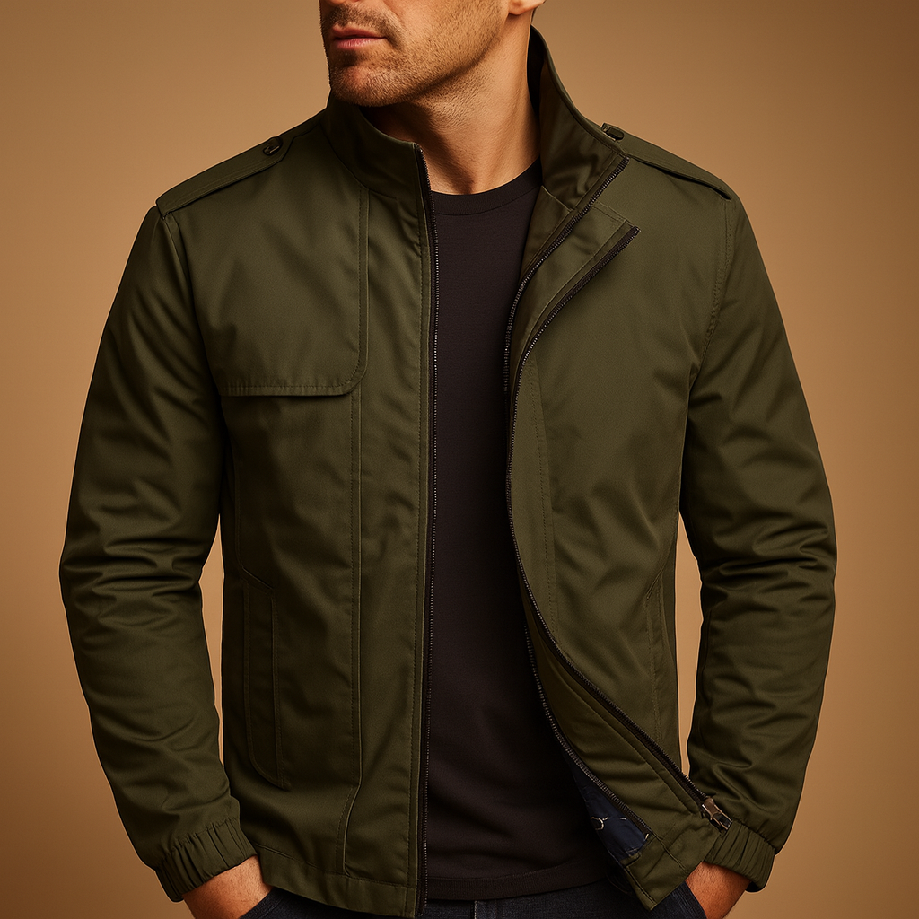 Lightweight Jacket with Stand Collar