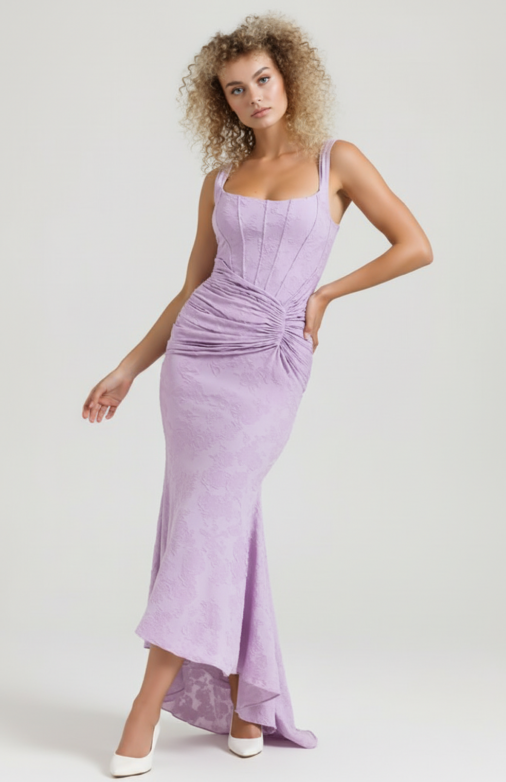 Allegra Women’s Dress | Fitted | Asymmetrical | With Draped Detail
