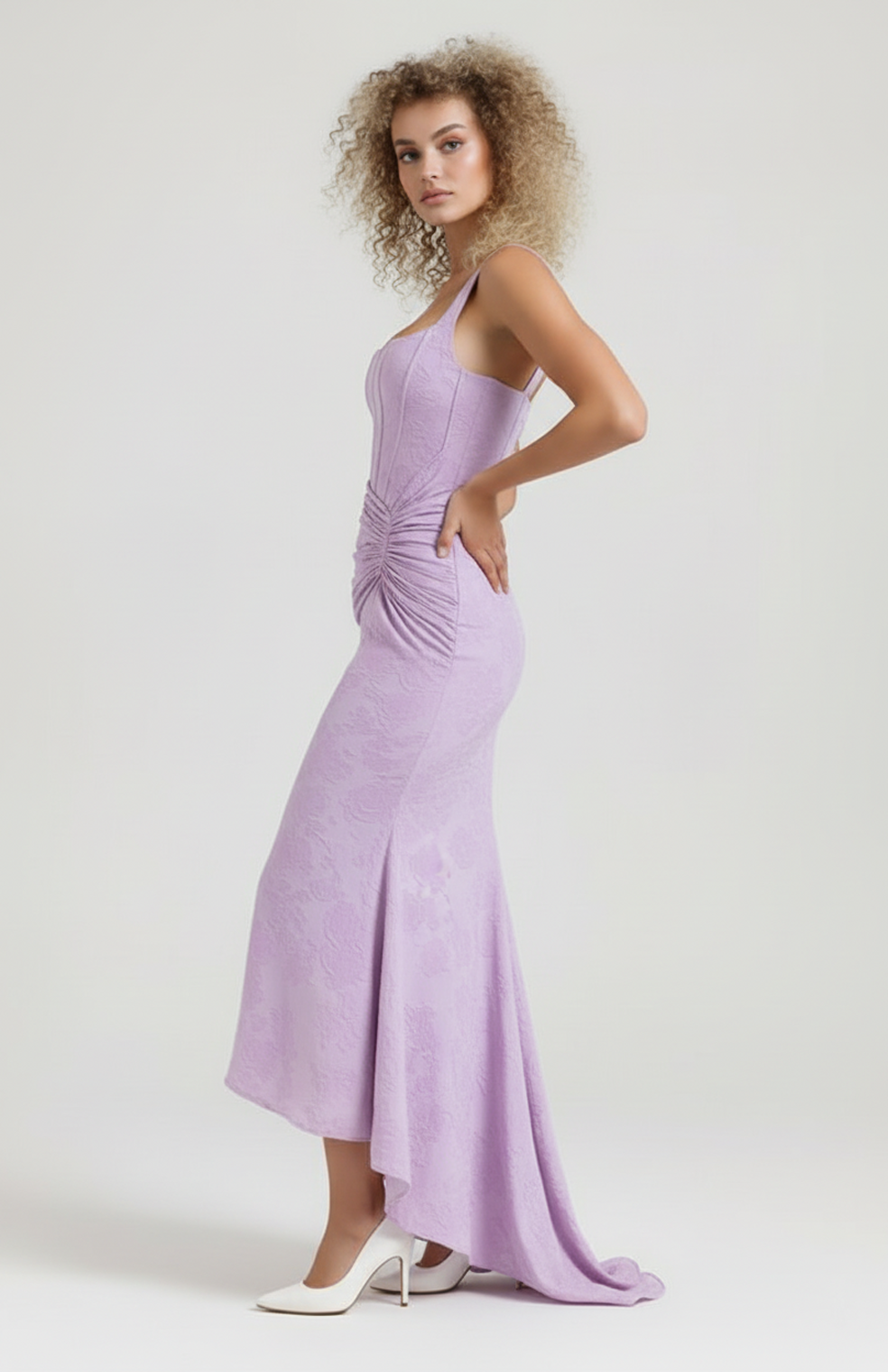 Allegra Women’s Dress | Fitted | Asymmetrical | With Draped Detail