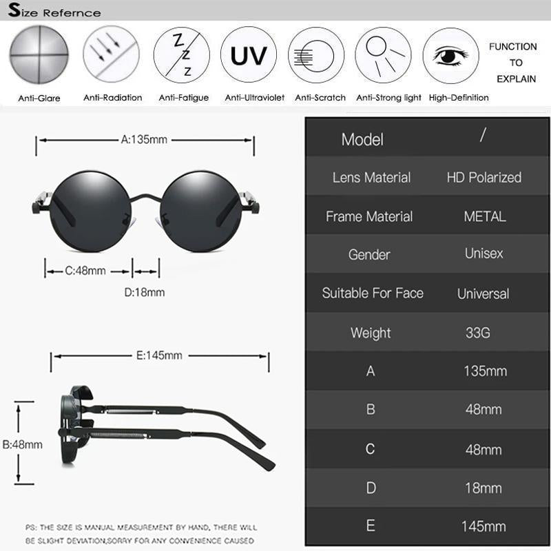 Unisex Vintage Sunglasses with UV400 Protection
