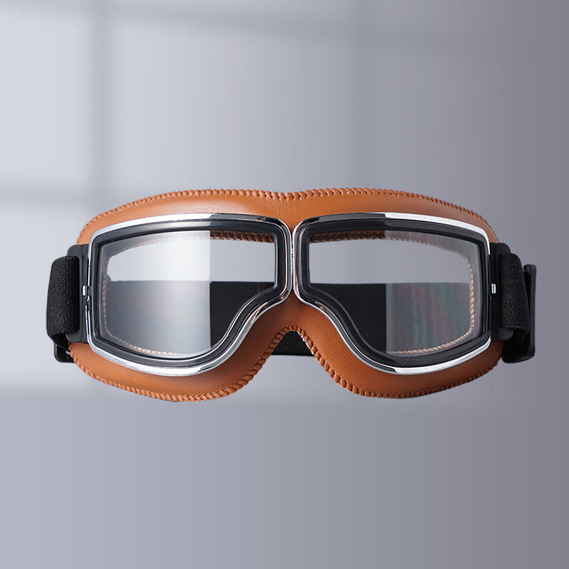 Vintage Motorcycle Goggles with UV Protection