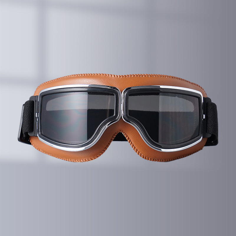 Vintage Motorcycle Goggles with UV Protection