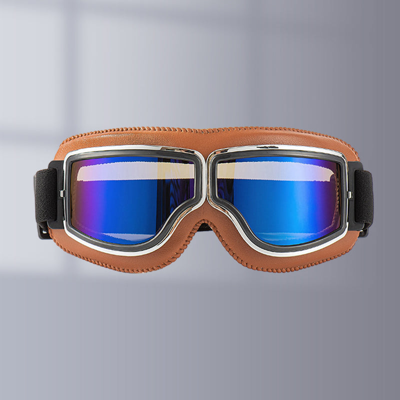 Vintage Motorcycle Goggles with UV Protection