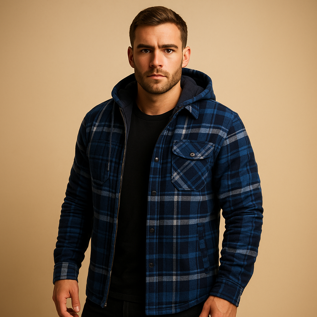 Padded Bomber Jacket with Hood