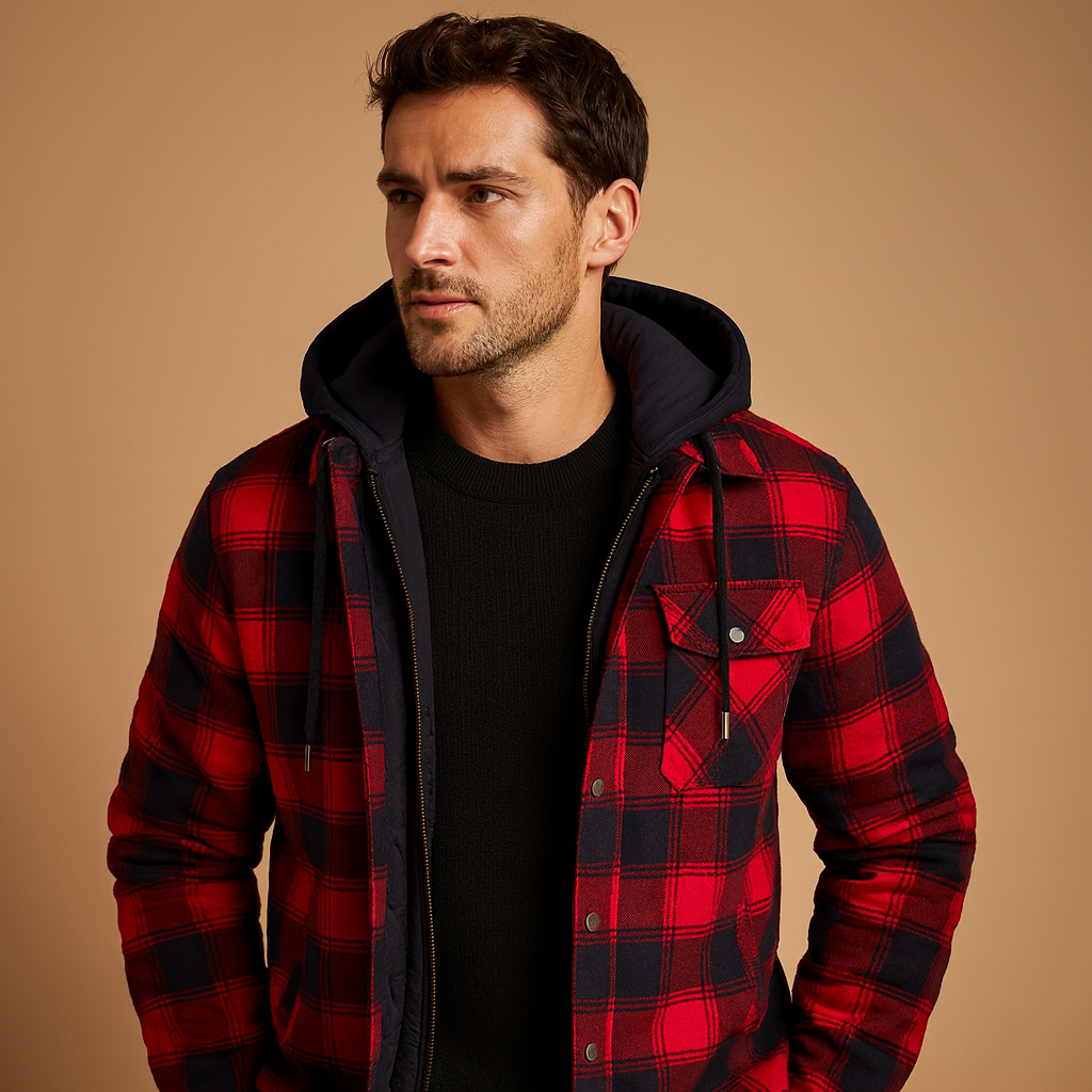 Padded Bomber Jacket with Hood