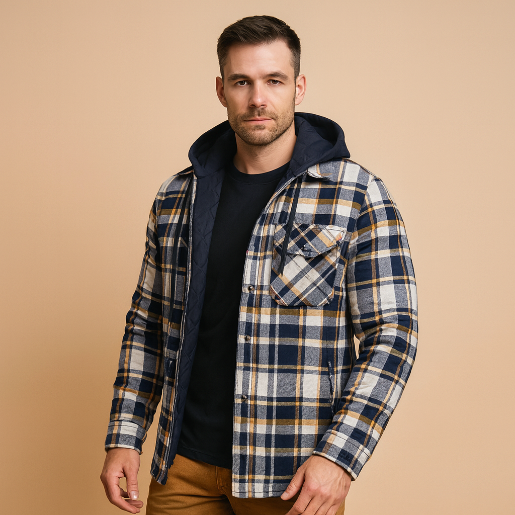 Padded Bomber Jacket with Hood
