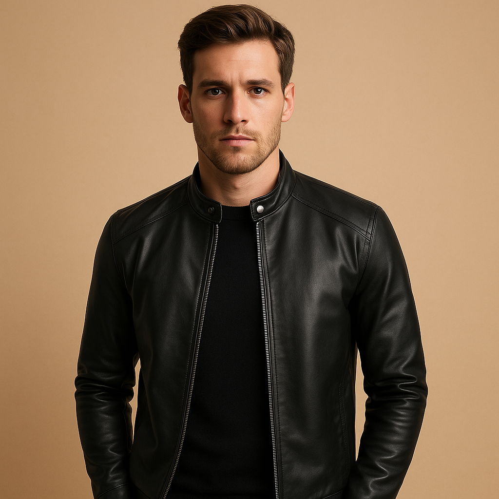 Waterproof Biker Jacket with Fitted Waist