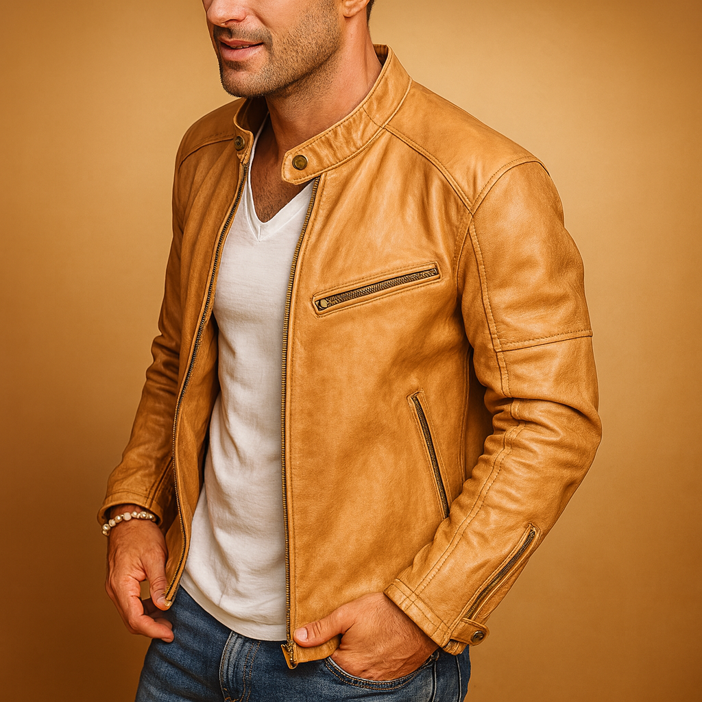 Waterproof Zip-Up Biker Jacket