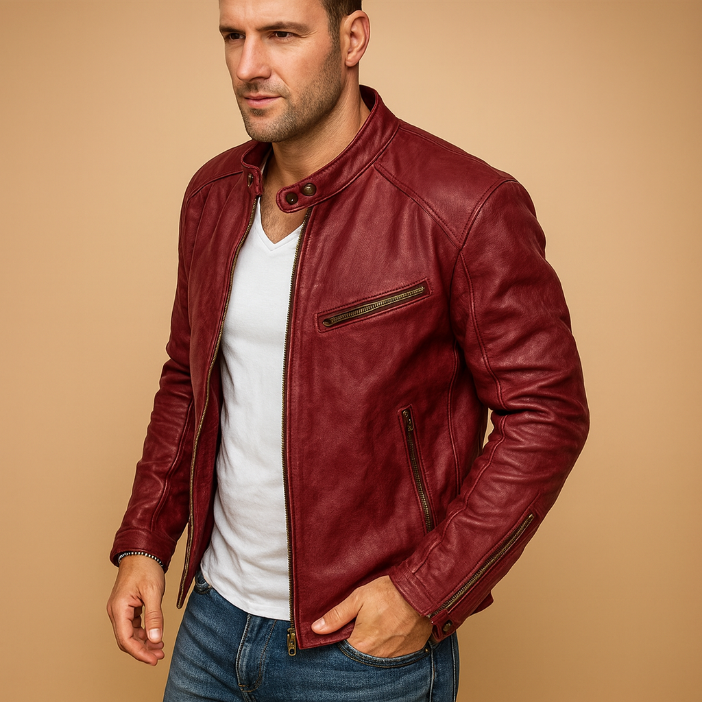 Waterproof Zip-Up Biker Jacket