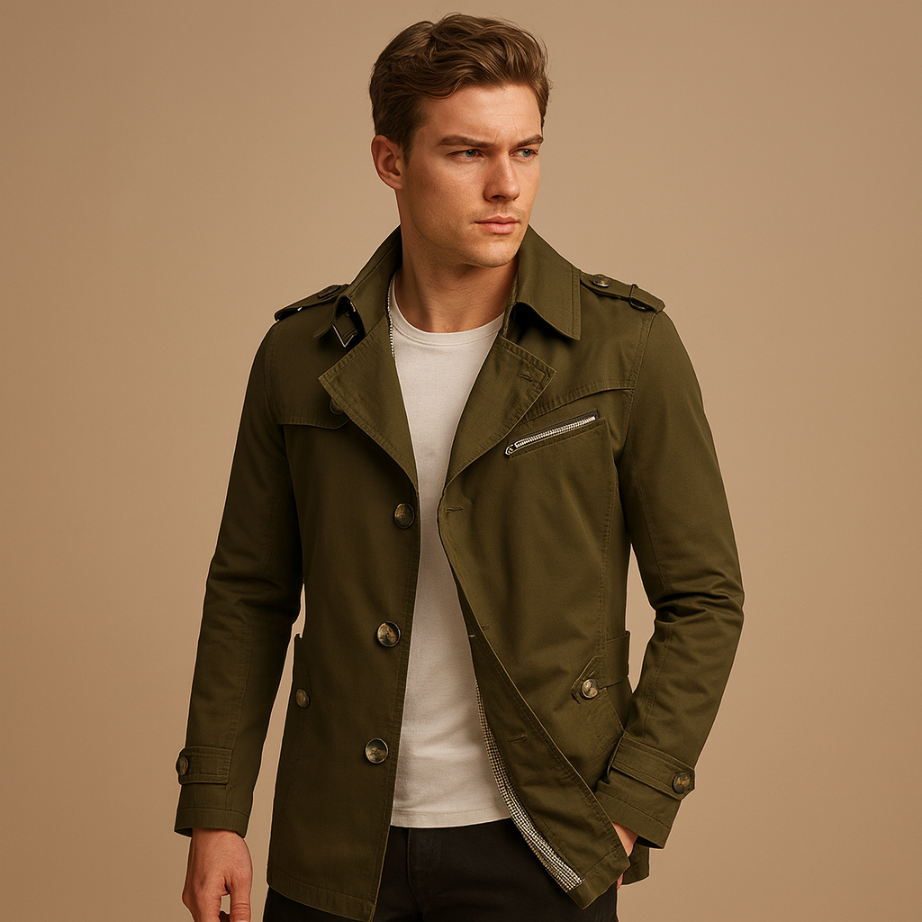Waterproof Double-Breasted Trench Coat