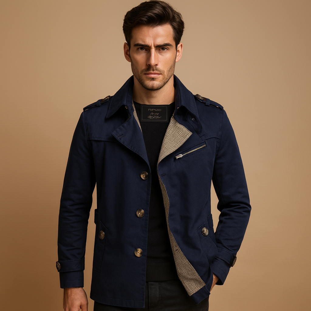 Waterproof Double-Breasted Trench Coat