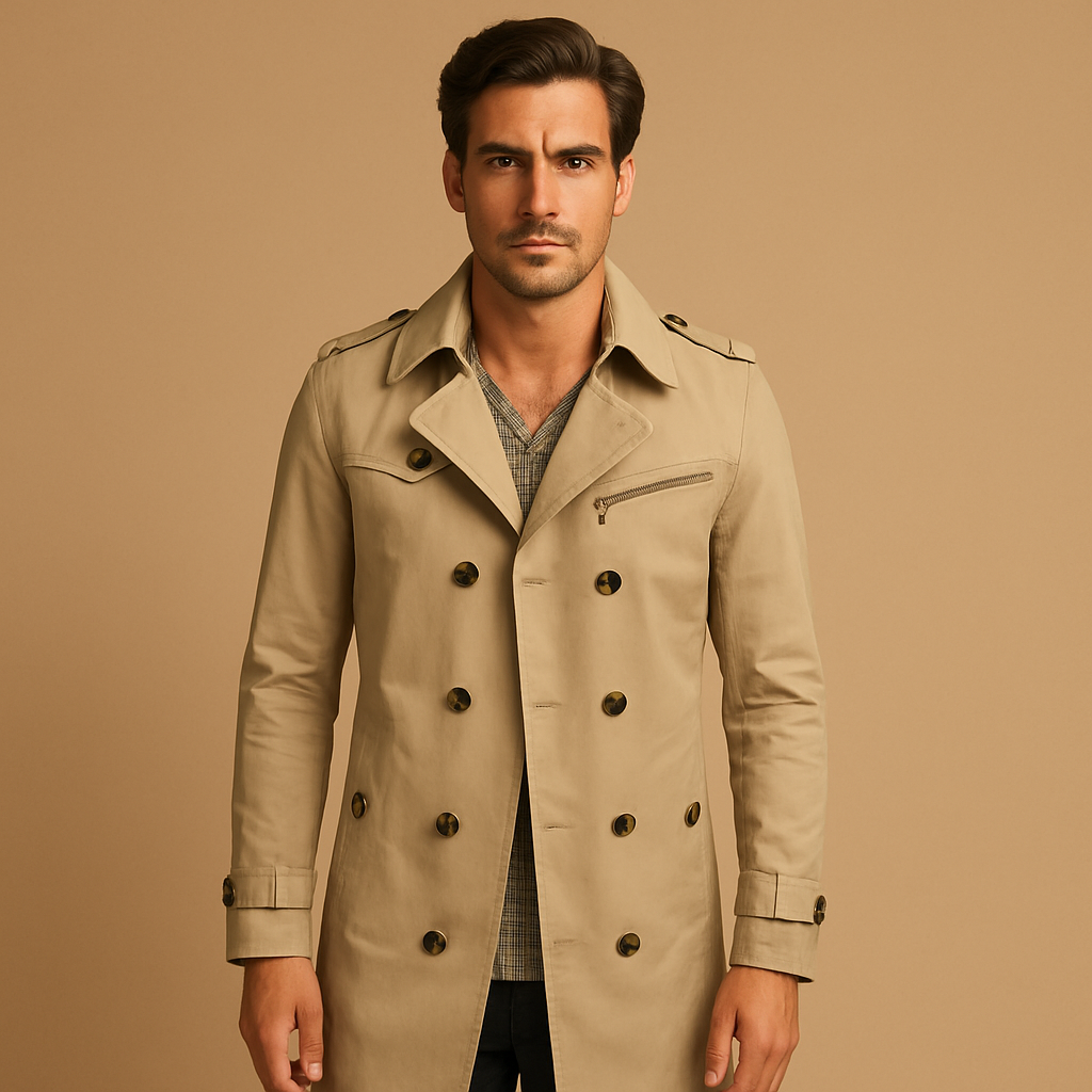 Waterproof Double-Breasted Trench Coat