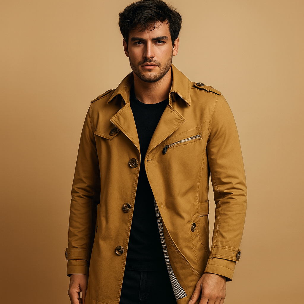 Waterproof Double-Breasted Trench Coat