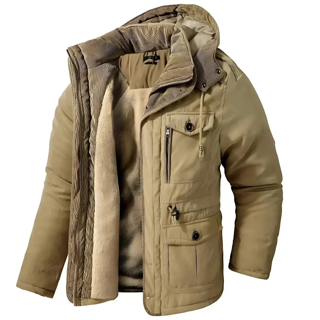 Willem | Men's Fleece-Lined Hooded Winter Jacket